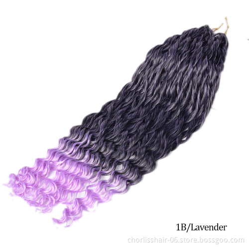 Wholesale Hot Selling Good Quality Chorliss Afro Goddess Loose Wave Braiding Hair Crochet Dreadlocks Synthetic Braiding Hair